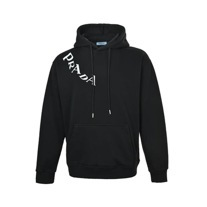 Prada letter logo printed hooded sweatshirt