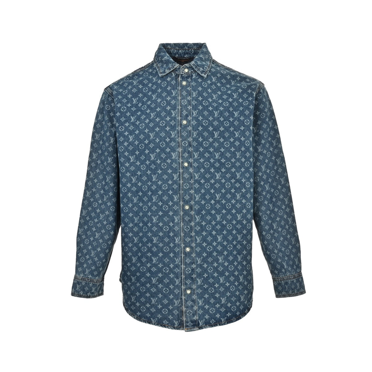 Louis Vuitton 25Fw all-over printed old flower denim shirt jacket