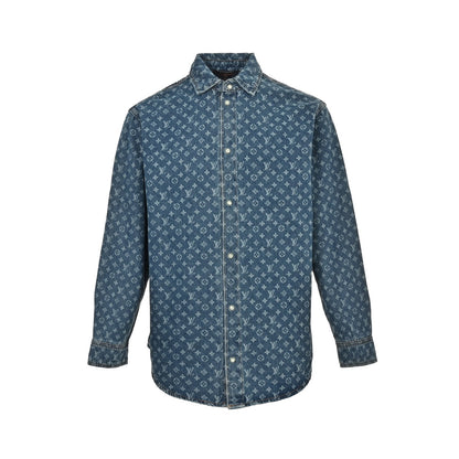 Louis Vuitton 25Fw all-over printed old flower denim shirt jacket