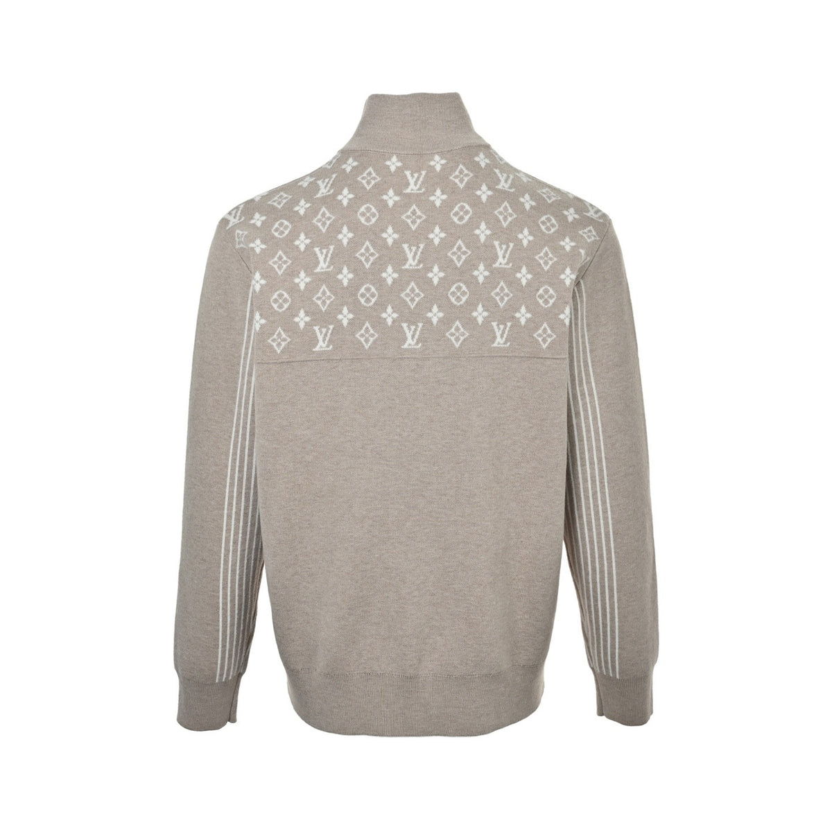 Louis Vuitton 25Fw ski series old flower jacquard half-zip sweater