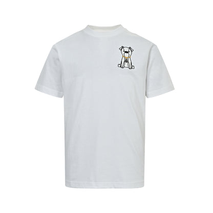 Fendi French Bulldog Puppy Embroidered Short Sleeve