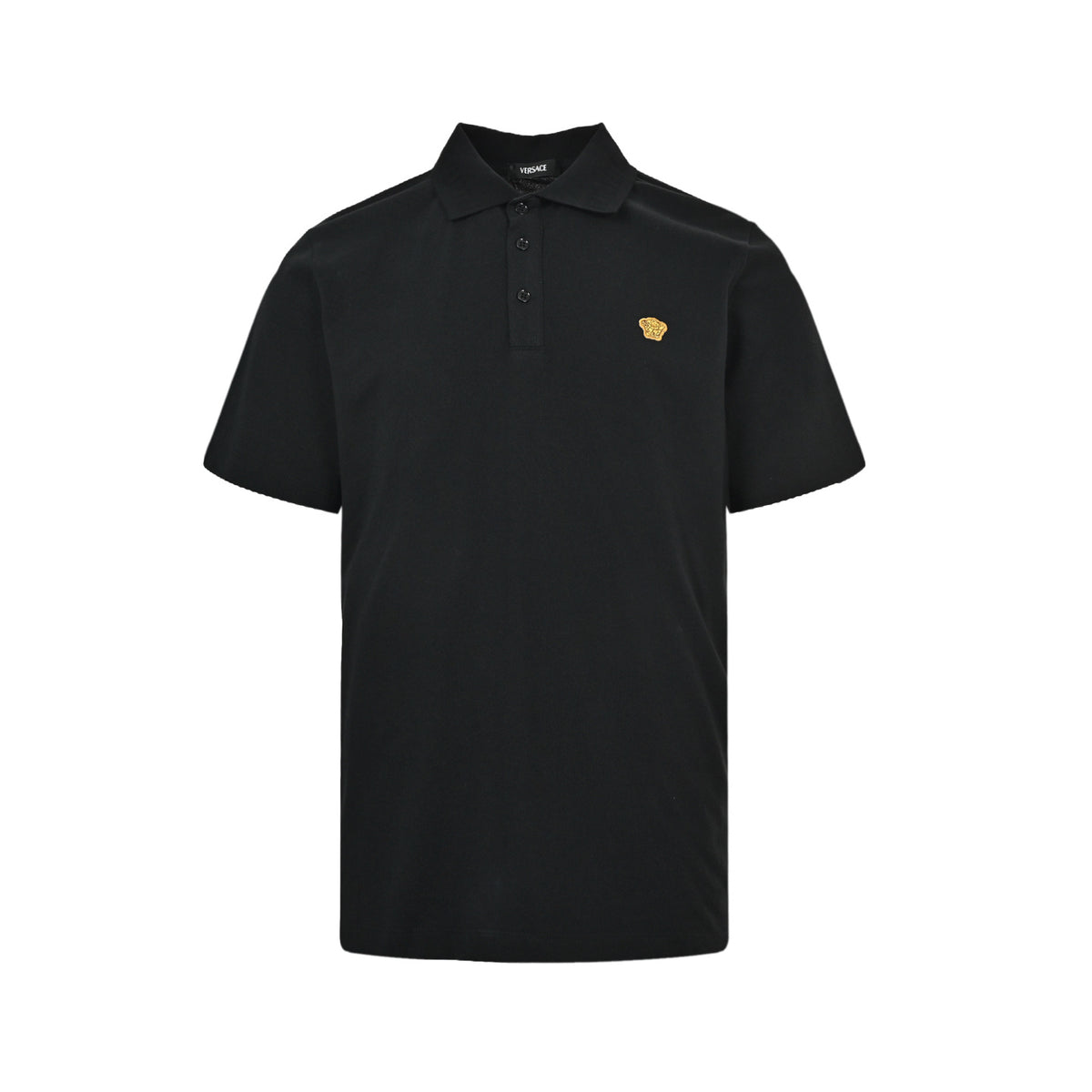 VERSACE Medusa three-color gold label embroidered Polo short sleeves