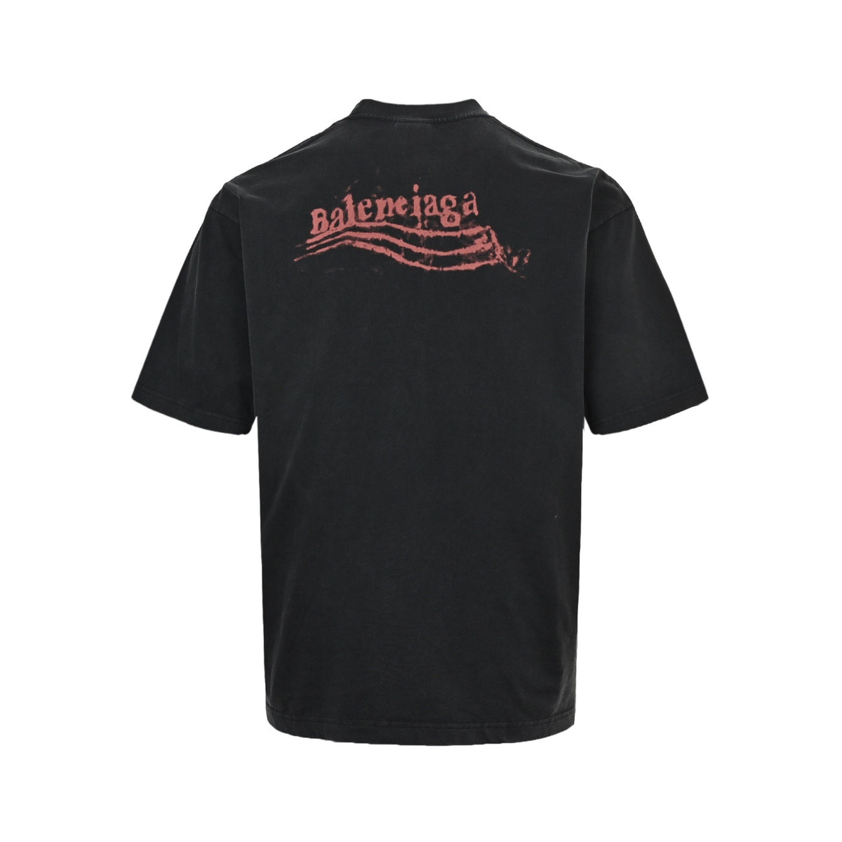 Balenciaga 26ss blurred cola print washed short-sleeve