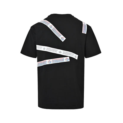 Dsquared2 cross webbing all over printed logo short sleeves