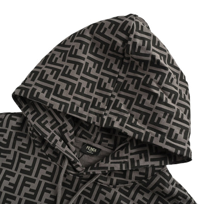 Fendi FF element full-print logo suit hooded sweatshirt