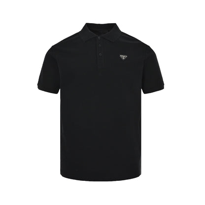 Prada classic triangle logo Polo short sleeves