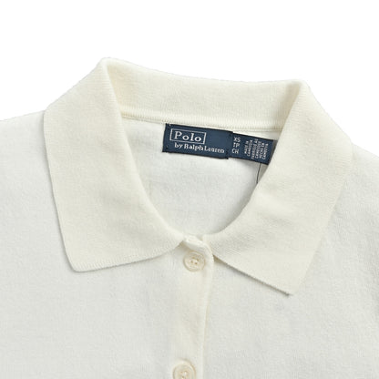 Ralph Lauren women's embroidered horse logo knitted cardigan short sleeves