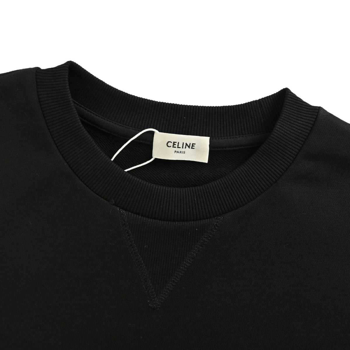 Celine 25Fw Arc de Triomphe embroidered logo round neck sweatshirt