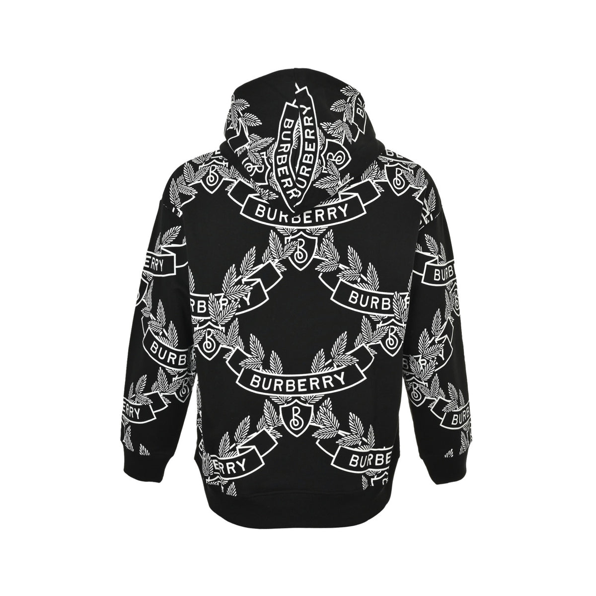 Burberry 25Fw classic wheat ear letters all over printed hooded sweatshirt