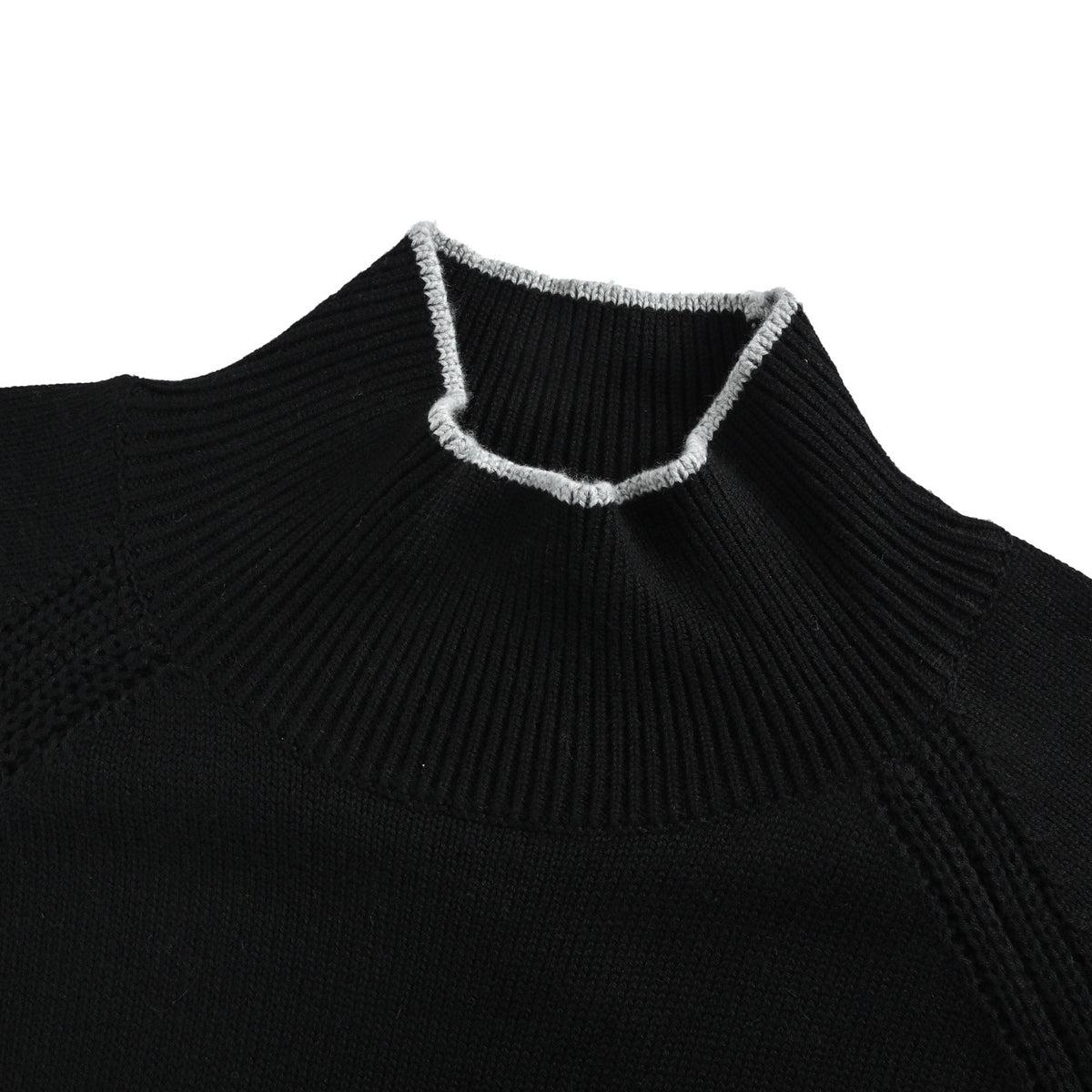 Moncler/Mask logo turtleneck long-sleeved sweater