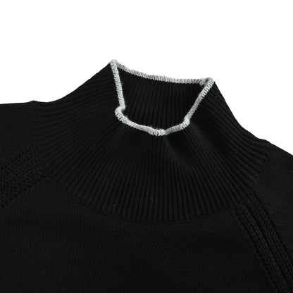 Moncler/Mask logo turtleneck long-sleeved sweater