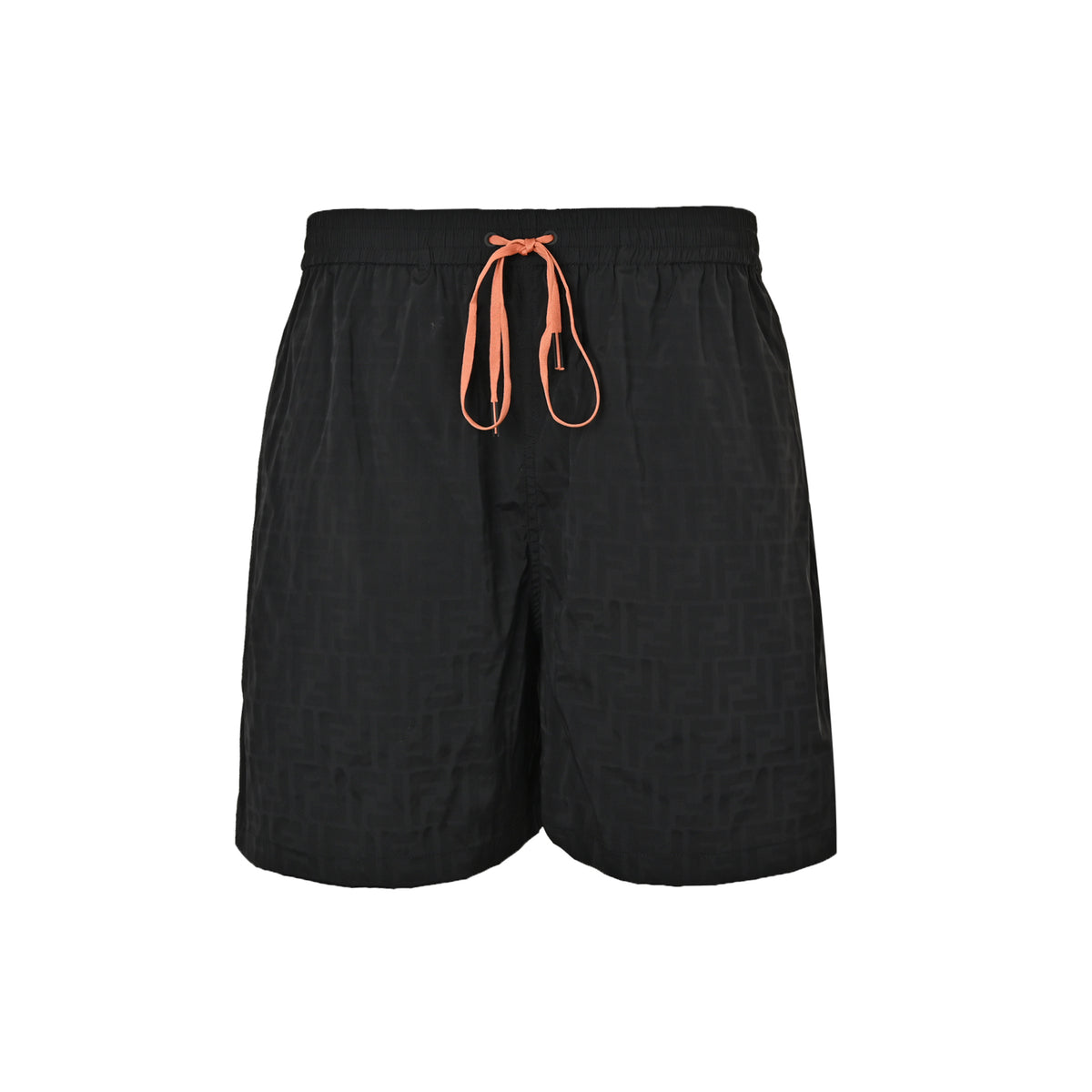 Fendi dark orange drawstring beach shorts