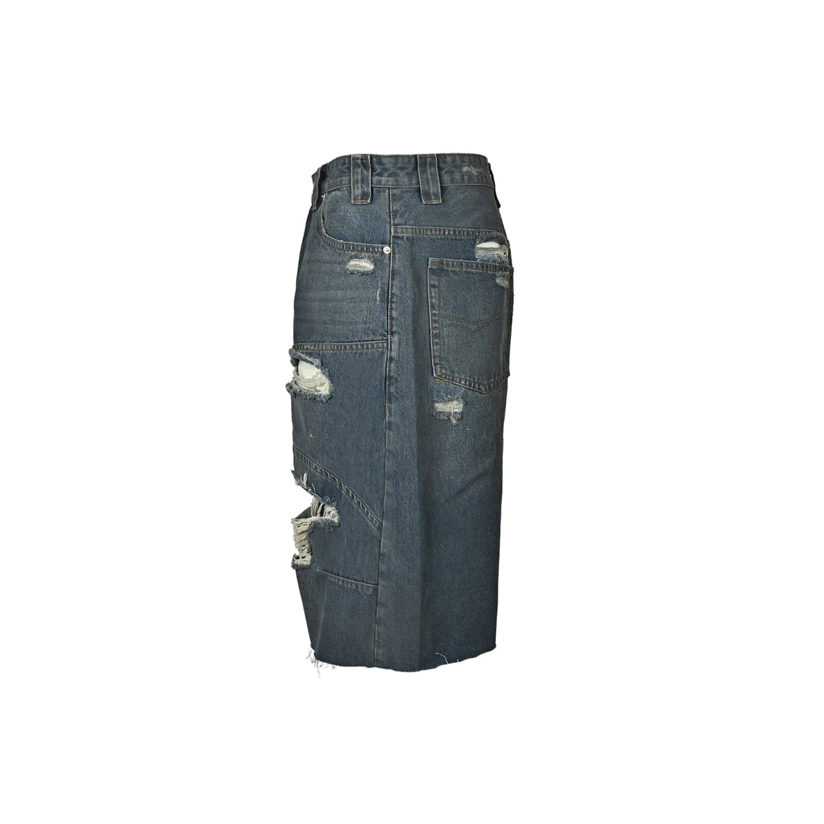 Balenciaga distressed denim shorts