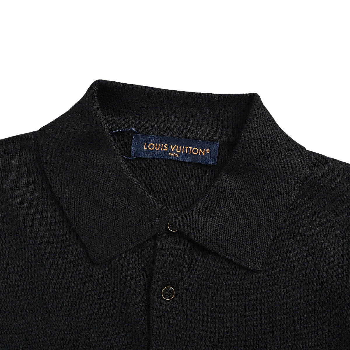 Louis Vuitton leather knitted button polo Polo short
