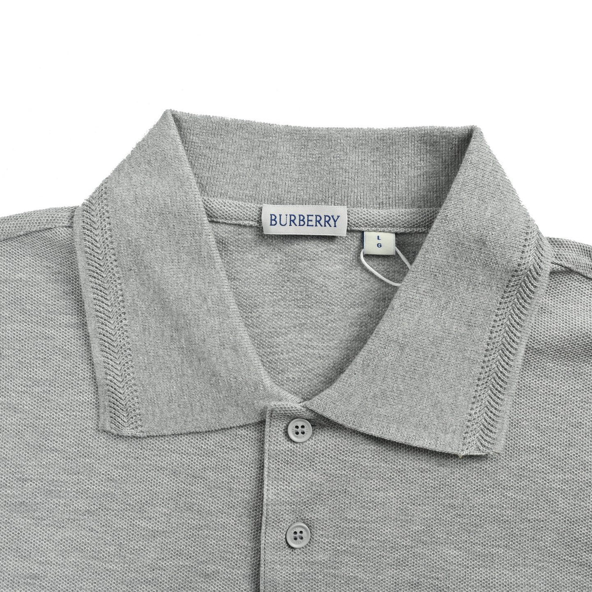 Burberry war horse embroidered plaid placket Polo short sleeves