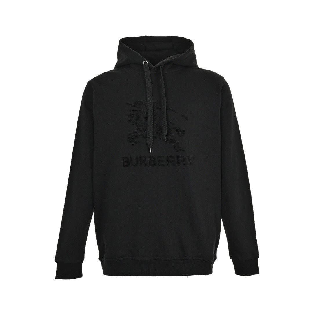 Burberry towel embroidered war horse hooded sweatshirt