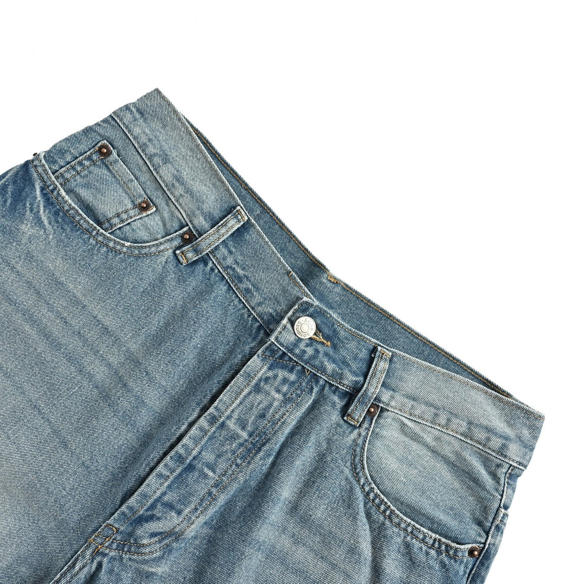 Acne Studios Destroyed Cropped Denim Shorts