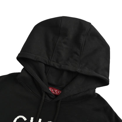 Gucci 25Fw letter embroidered hooded sweatshirt