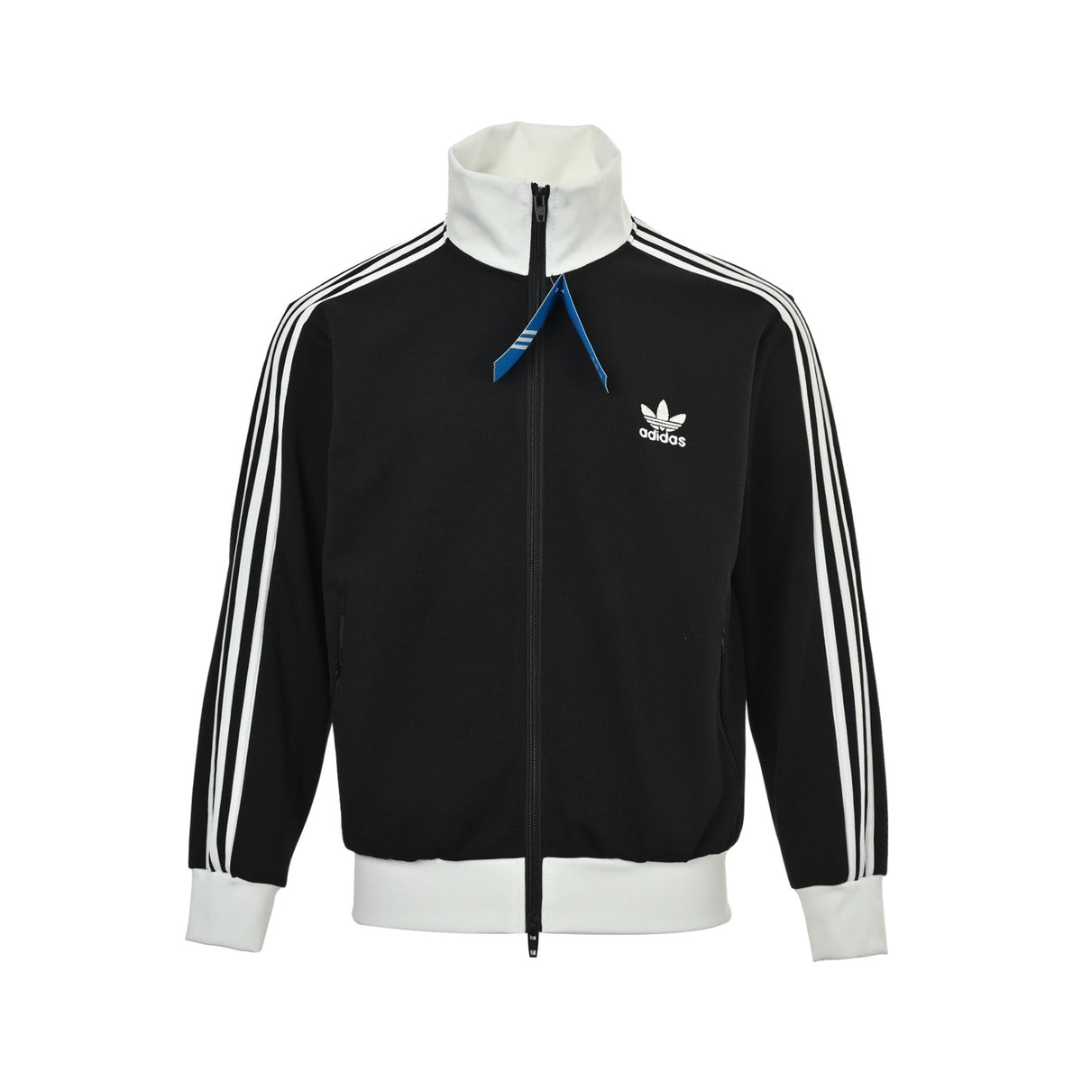 Adidas clover embroidered retro stand collar jacket