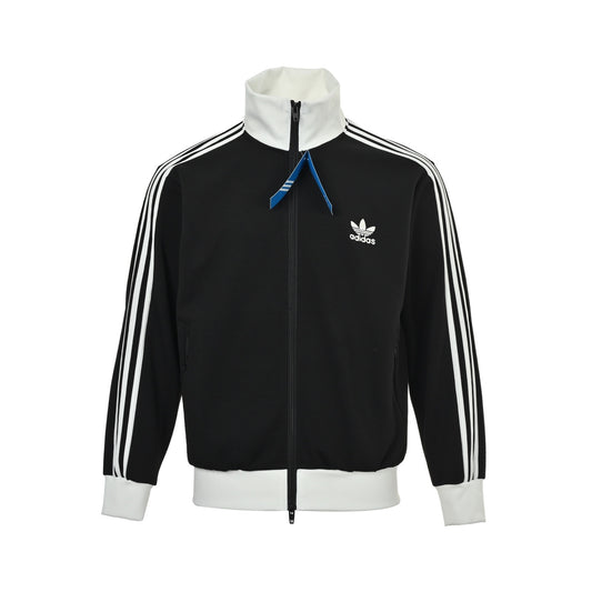 Adidas clover embroidered retro stand collar jacket