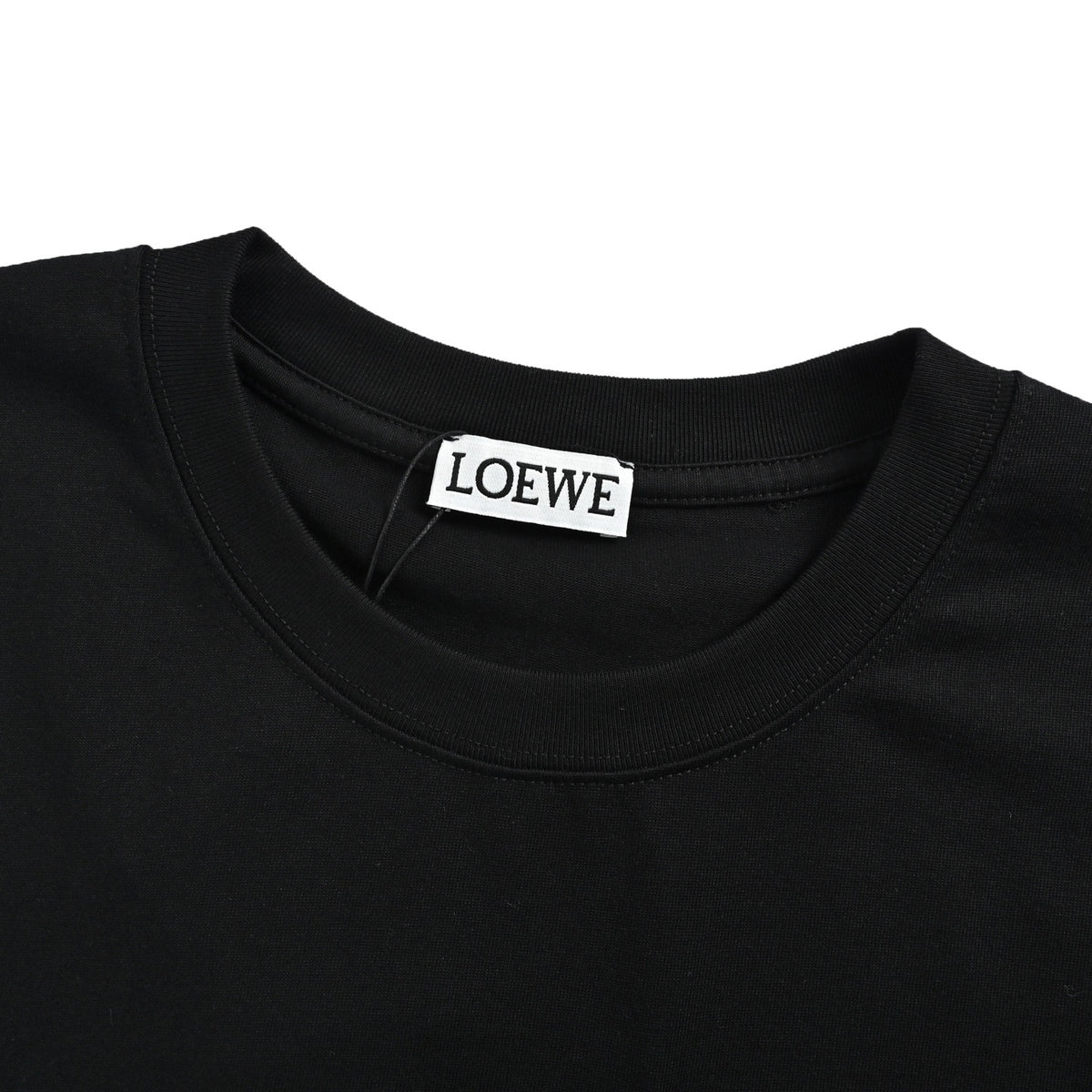 Loewe/Loewei classic embroidered letter pocket short sleeves