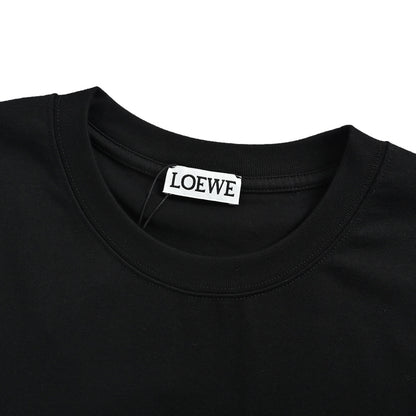 Loewe/Loewei classic embroidered letter pocket short sleeves