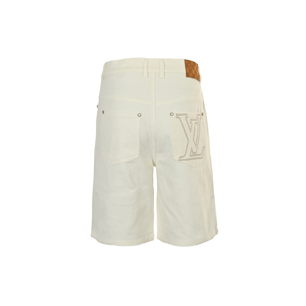 Louis Vuitton 25ss denim shorts with embroidered logo on back pocket