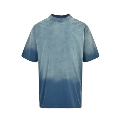 Balenciaga/Balanciaga back letter printed washed short sleeves