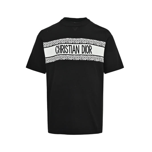Dior letter jacquard knitted short sleeves on the chest