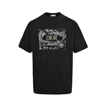 Dior floral print letter embroidered short sleeves
