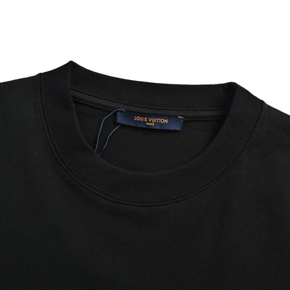 Louis Vuitton letter graffiti hand-painted short sleeves