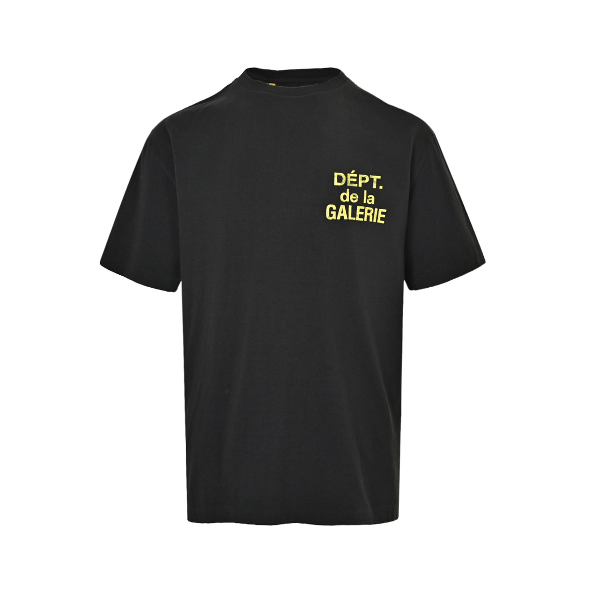 GALLERY DEPT mottled yellow French print short sleeves on the front and back