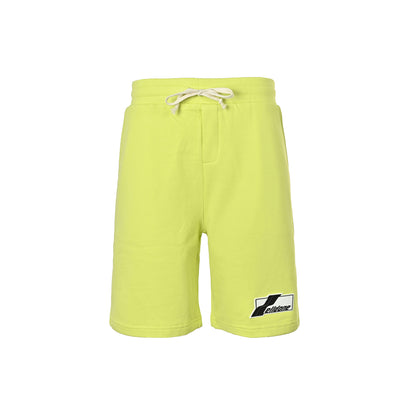 We11 Done silicone logo drawstring elastic shorts