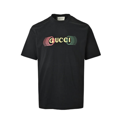 Gucci neon letter printed short sleeves