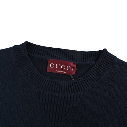 Gucci kangaroo pocket logo embroidered sweater