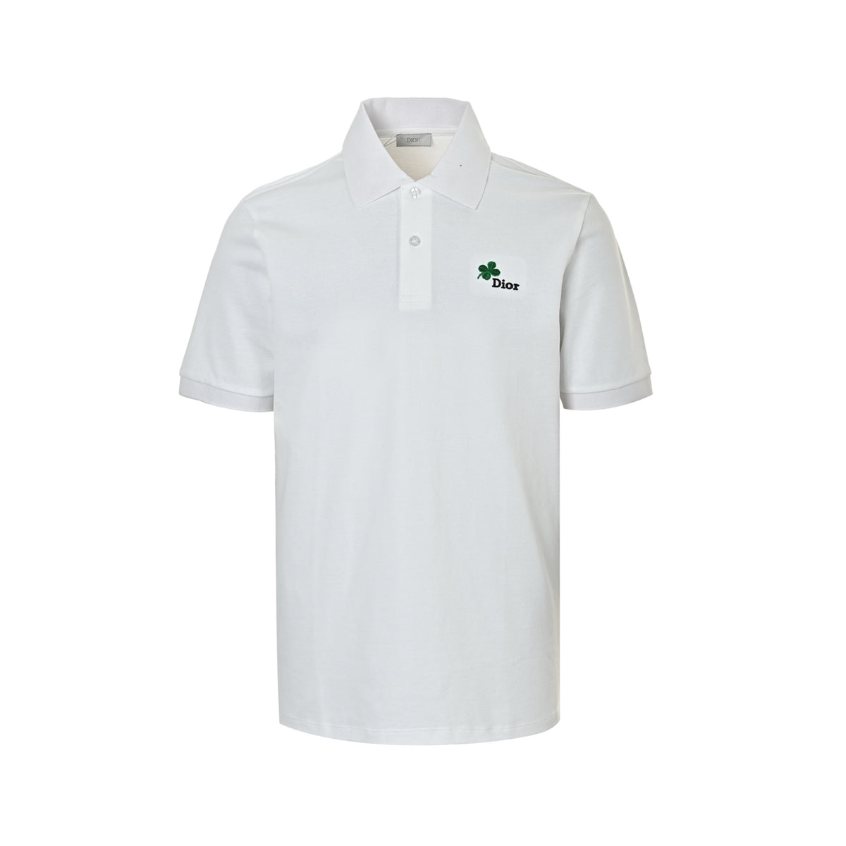 Dior 26ss four-leaf clover embroidered letters Polo short sleeves
