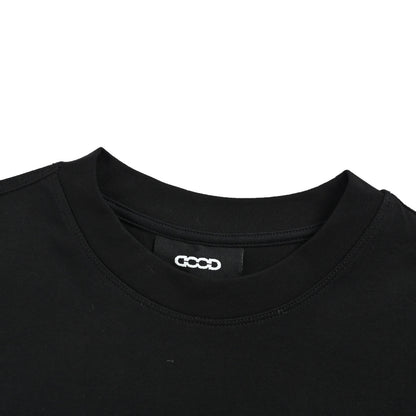 Good Brand Dark pattern electroplated porcelain pearl letters embroidered letters laminated T-shirt