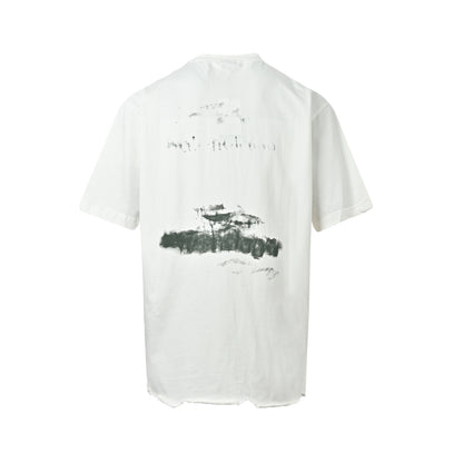 Balenciaga 25ss new destroyed graffiti short sleeves
