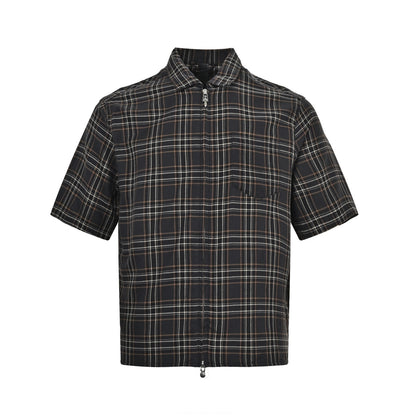 Chrome Hearts plaid short-sleeved shirt