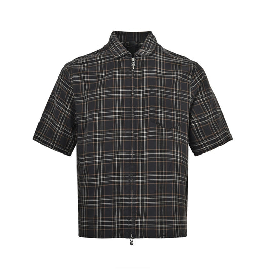 Chrome Hearts plaid short-sleeved shirt