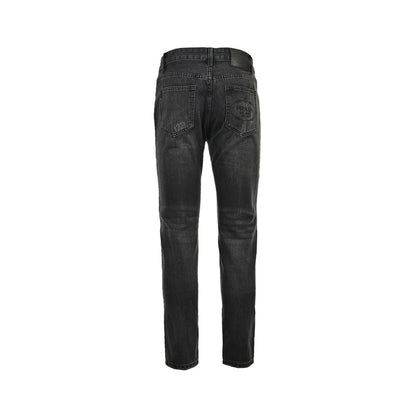Prada 23Fw triangle logo embroidered logo washed jeans
