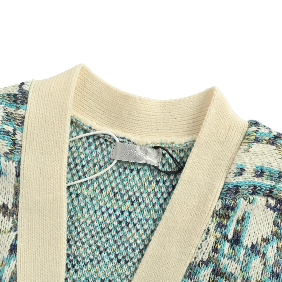 Dior classic old flower jacquard cardigan sweater