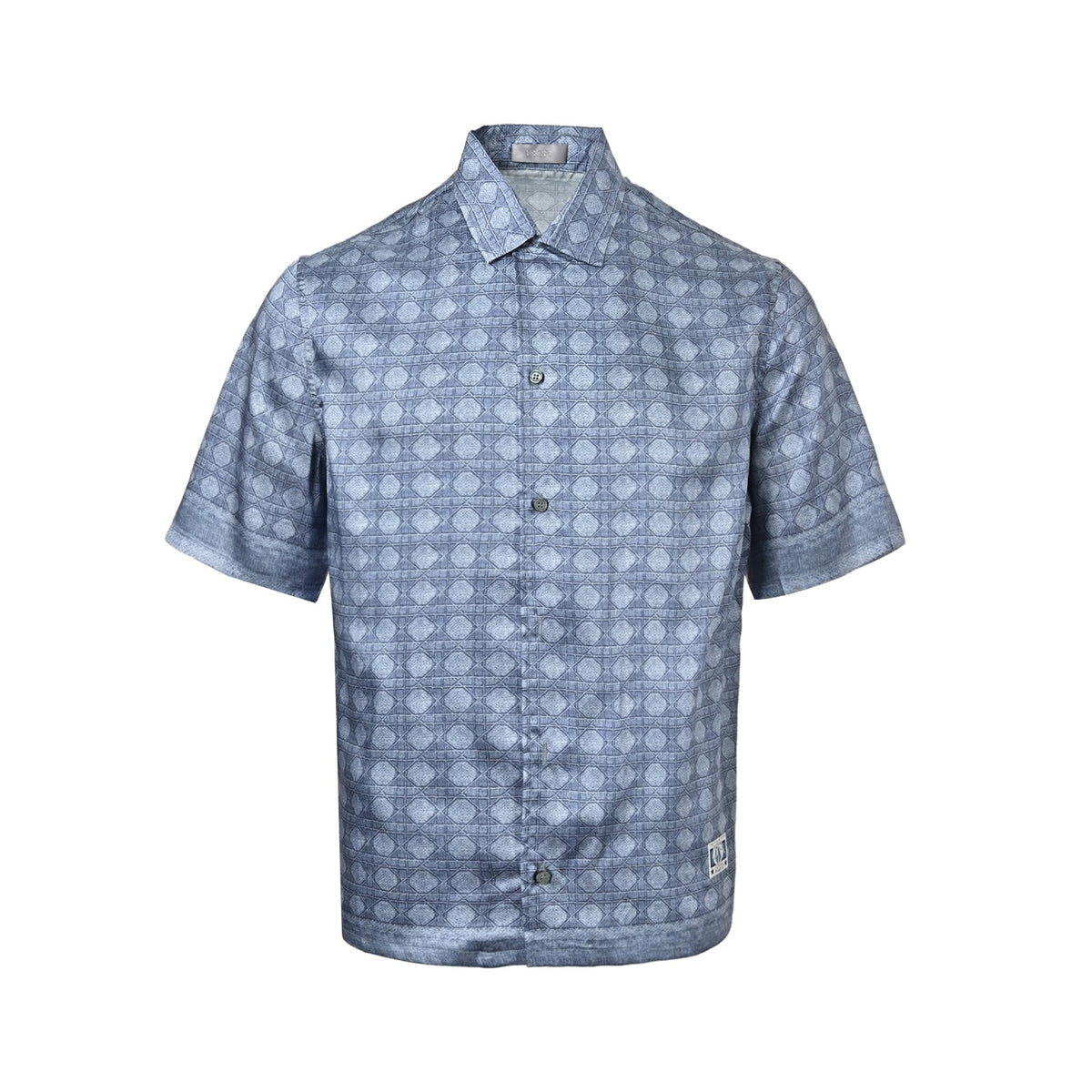 Dior silk all-over printed suit short-sleeved shirt