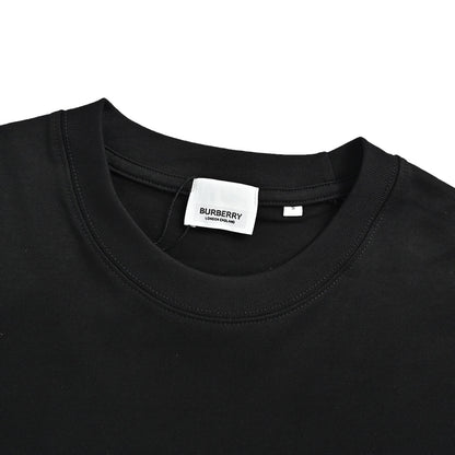 Burberry round neck short sleeves with war horse logo embroidery on the chest