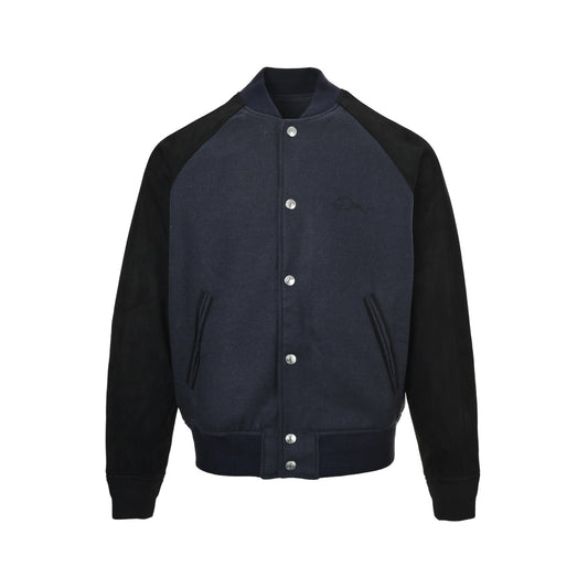 Dior 25Fw signature letter embroidered baseball jacket