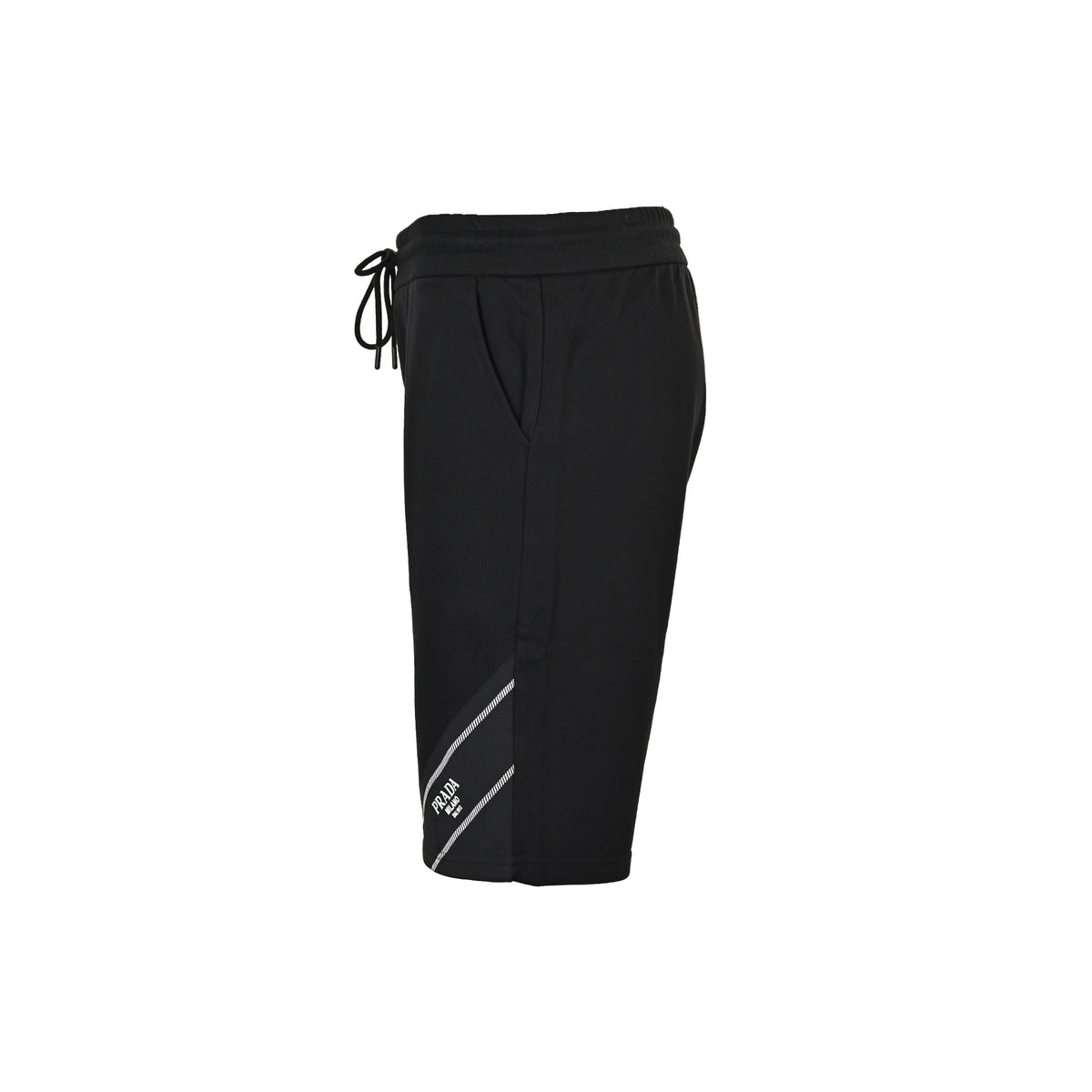 Prada shorts with letter logo on the hem