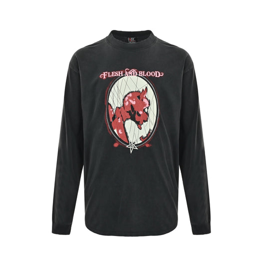 Saint Michael Red Devils washed distressed long-sleeved T-shirt