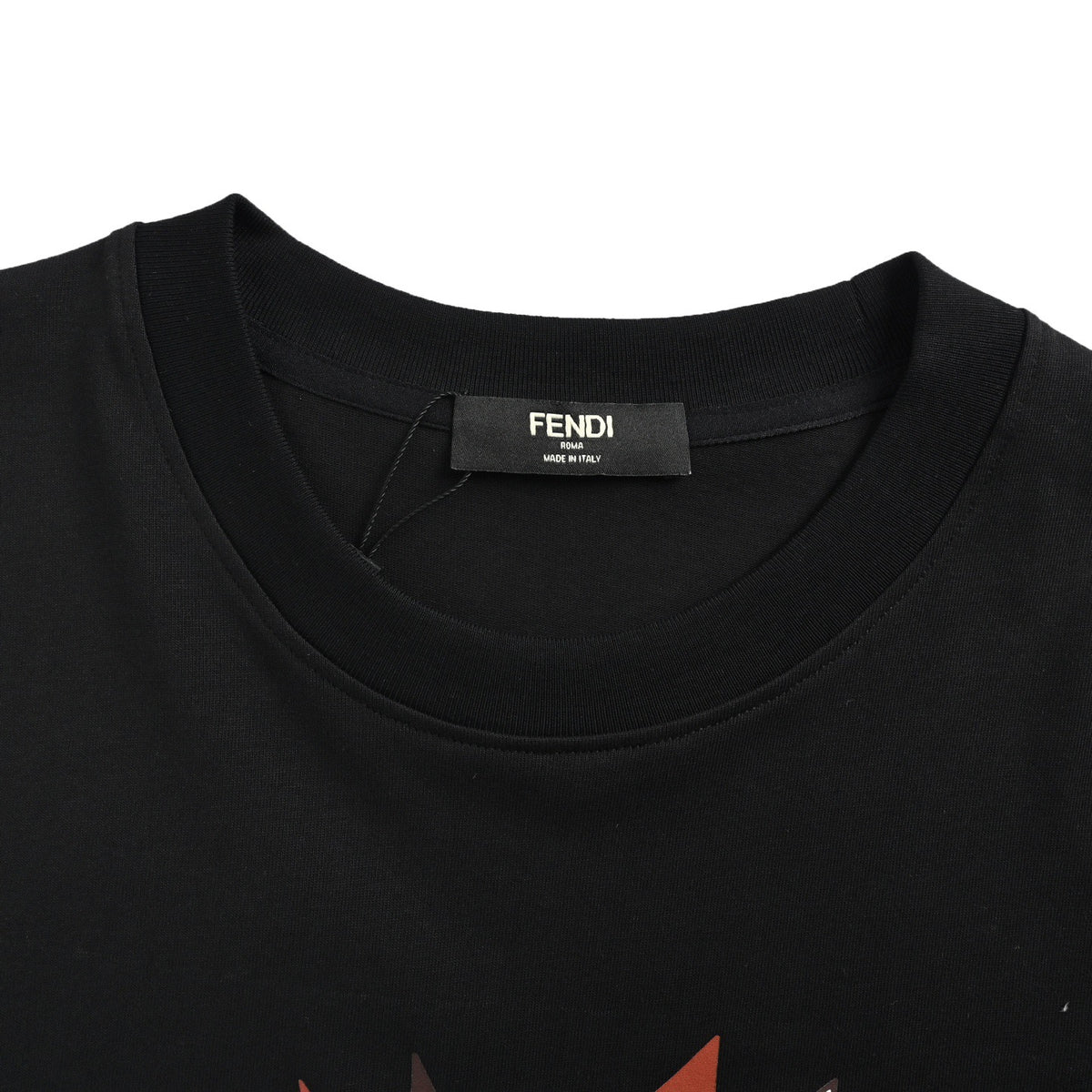 Fendi 26ss explosion letter logo printed short sleeves