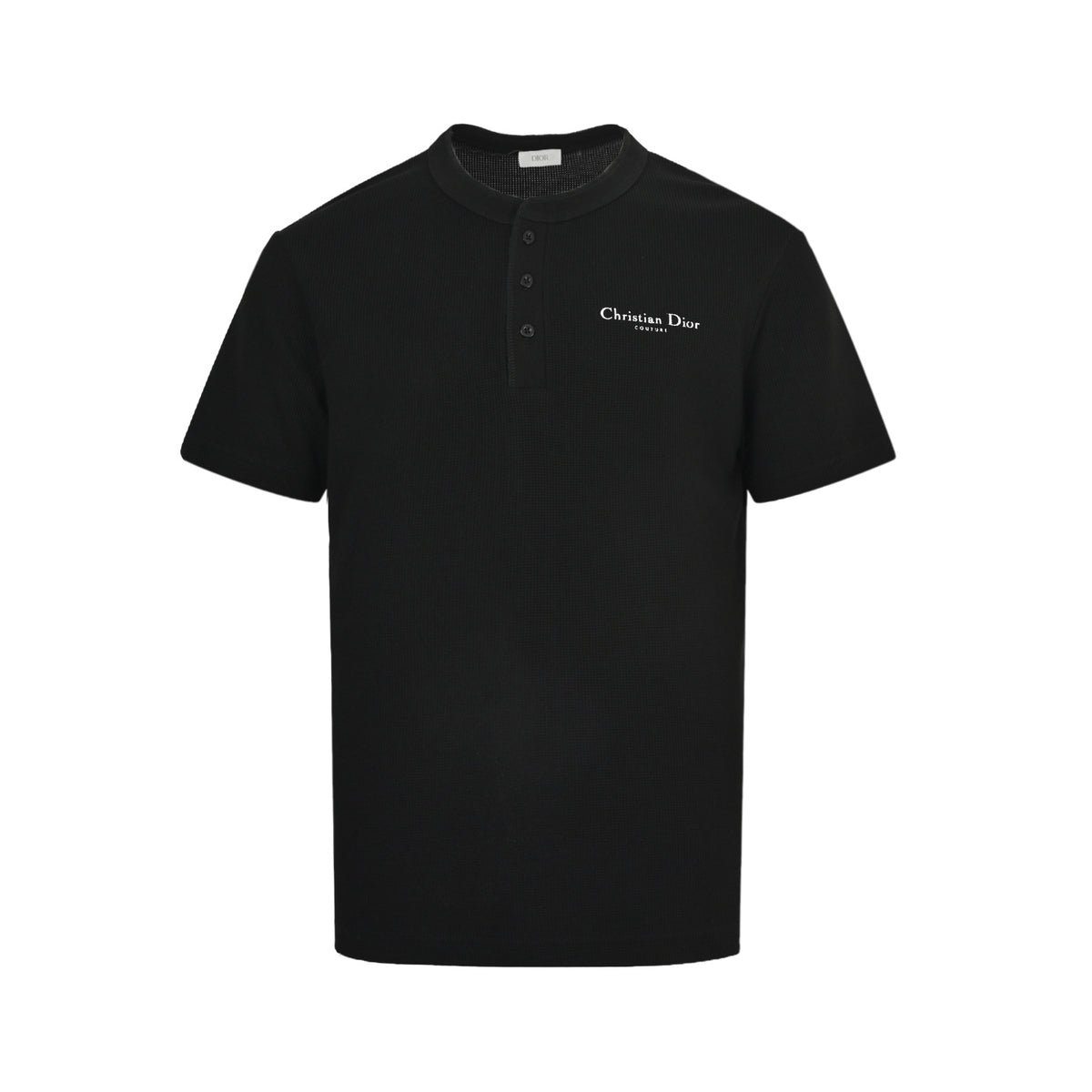 Dior Henry collar waffle old money style short sleeves