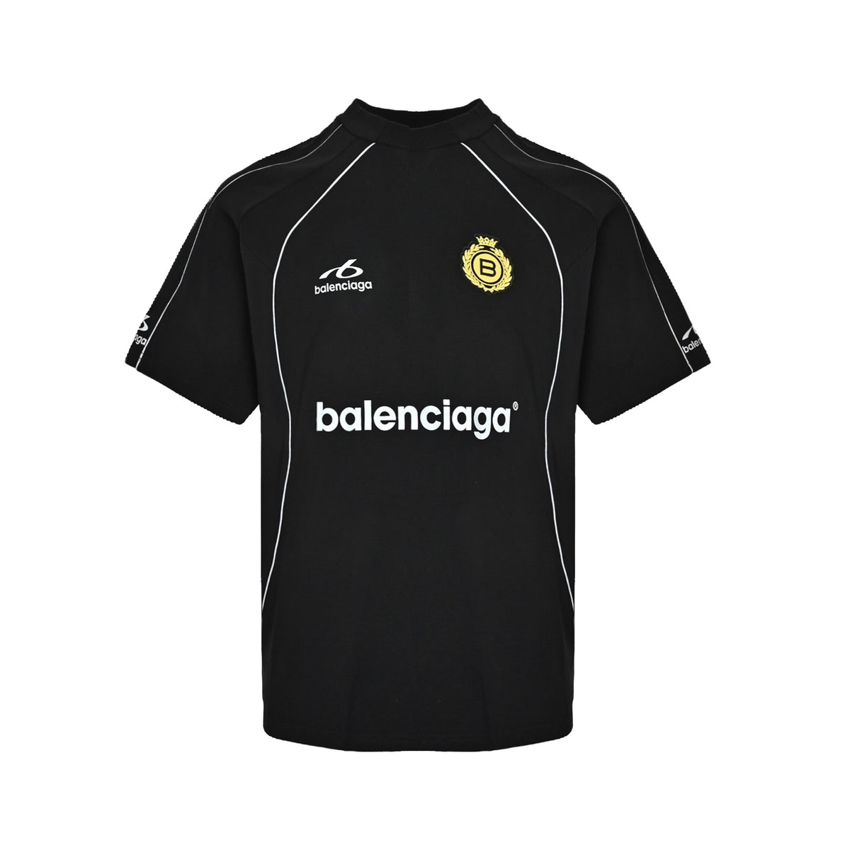 Balenciaga reflective letter logo embroidered short sleeves